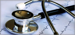 Stethoscope on ECG paper